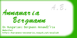 annamaria bergmann business card